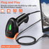 KUIIYER 2D 1D 800 600 CMOS USB Barcode Scanner, QR Bar Code Scanners Wired Handheld Barcode Reader with Updated X Pixel
