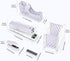 MEGREZ Desktop Staplers Kit, Acrylic Metal Stapler with 1000 PCS Staples, Office Supplies Set with Tape Dispenser, Staple Remover, Acrylic Pencil Holder for Office Staff, Purple by MEGREZ