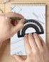 Set, 4 Honagu Triangular Ruler Pieces Aluminum Alloy Ruler, Metal Drafting Ruler, Geometric Protractor for Students