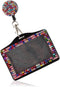Purely Handmade Fashion Cute Rhinestone Badge Holder + Jeweled Horizontal Business Name ID Card Holder + Bling Crystal
