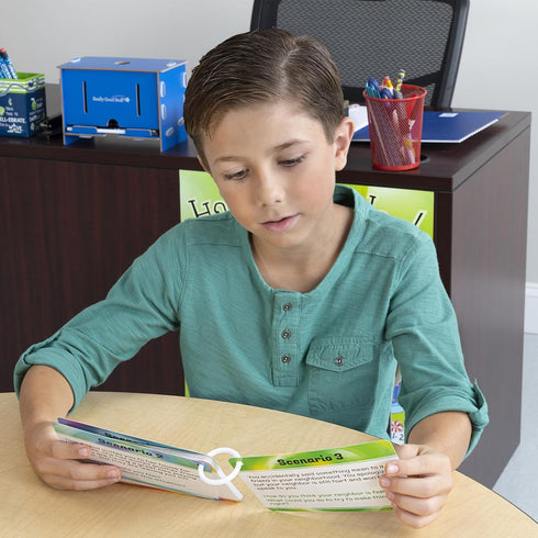 Really Good Stuff Social Skills Discussion Cards, Set of 20 for Kids - Social Emotional Learning Activities