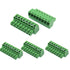 5 PCS 8 Pin 2.54mm Pitch Screw Terminal Block Connector for 26-18AWG, Pluggable Quick Male Plug