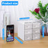 Desk Organizer with 5 Drawers, Rectangular Plastic Makeup Storage for Office, School, Home