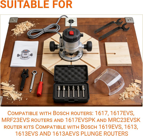 KLNBRWR RA1152 Offset 24mm 1617EVS, 16171619EVS, 1613, MRF23EVS Wrenches for Router Bit Turning Includes Clamp Wrench