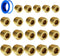 Brass Pipe Plug Kit, 21pcs, 1/8", 1/4", 3/8", 1/2" NPT Male