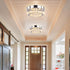 Modern Mini Led Crystal Chandelier Semi Flush Mount Crystal Pendant Ceiling Light for Bedrooms Dinning Rooms Hallway
