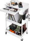 BLULEE 3 Tier Rolling Cart with Wheels and Drawers,Utility Storage Organizer Cart with