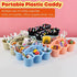 6 Pack 6 ALINK Classroom Caddy Storage Basket Organizer with Handle, Plastic Drink Cup Caddy Holder, Compartments