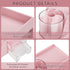 Marbrasse Desk Organizer with 2 Drawer, 360° Rotating Pen Holder, 6 Slots Pencil Organizer + 2 Drawer, Pink