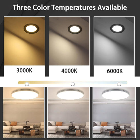 UEGFSIJRF 2-Inch 6000k 3W 180LM 2 Pack(2pack,6000k) Ultra-Thin Recessed Lighting Kit - LED Downlights White Panel