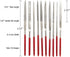 AUEAR Set of 10 Pack Mini Diamond Needle File Set, Barrette Crossing Knife, Jewelers Glass Metal Wood