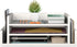 Ballucci 3-Tier Desk Organizer with 2 Side Mail Sorter Slots, Open Top Paper Organizer, Wood Letter Tray for Desktop