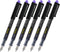Varsity Disposable Fountain Pen, Medium Point, Black Barrel with Purple Ink, Pack of 6