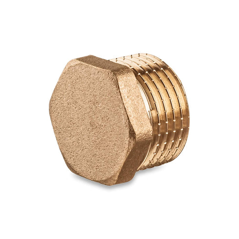 Pipe Cap 1/2" Male for Repair, Metal Fitting Male Threaded Brass Construction NPT