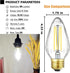 LEOOLS E26 LED Bulb, 8W Equivalent 100 Watt Dimmable Daylight 4000K, Pack of 6 Tubular Edison Bulbs