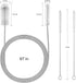 Flexible Long Drain Brush, Double Elastic Ended Nylon Cleaner Hose Tube Pipe Brush 67 inch Stainless Steel and 2 Pcs of 8 inch Straw Cleaning Brush (Clear) by SPESHALU