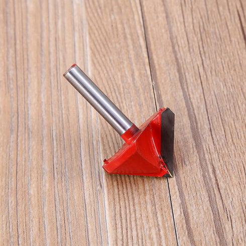 4 Piece 90 Degree V Groove Router Bits, 1/4 Inch Shank, Carbide Tipped, CNC Engraving Bit, Woodworking Chamfer Bevel Cutter for Materials Acrylic, MDF, PVC, 3D Engraving Chamfer