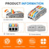 Wire Connectors Nuts, 50pcs 3 Conductor Compact Splicing Electrical Connectors, 3 Circuit Inline Splices