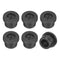 uxcell 6 Pcs 1/2 Inch Cable Cord Grommet, Flexible Rubber Grommets for Desk Wire Organizer, Black