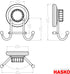 (2 Pack) HASKO accessories - Powerful Vacuum Suction Cup Hooks - Organizer for Towel, Bathrobe and Loofah - Strong
