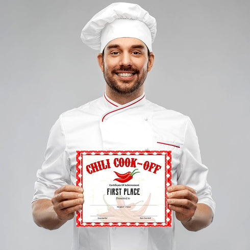 96 Commendation, Tenceur Pcs Chili Cook Off Supplies Include Certificate of Voting Cards and Self Adhesive Number