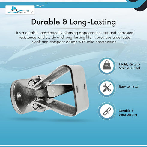 MARINE CITY Stainless Steel Door Stopper Catch and Holder (1-5/8 Inches) for Boats and RVs