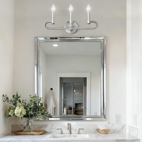 3 (Bulbs Bathroom Vanity Light, Light Brushed Nickel Vanity Lights, Candle Bathrooms Wall Sconces, Bathroom Lighting