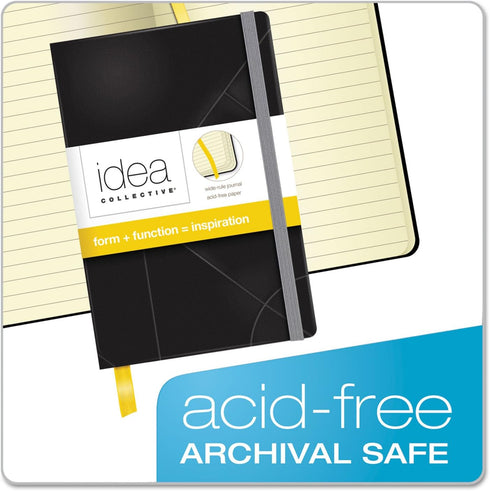 Tops Oxford Idea Collective Mini Hardbound Journal, Black/Cream, 5.5 x 3.5