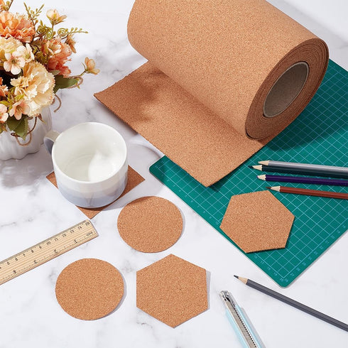 BENECREAT 19.68ftx7.8inch Cork Roll, Natural Cork Board for DIY Crafts and Wall Decoration