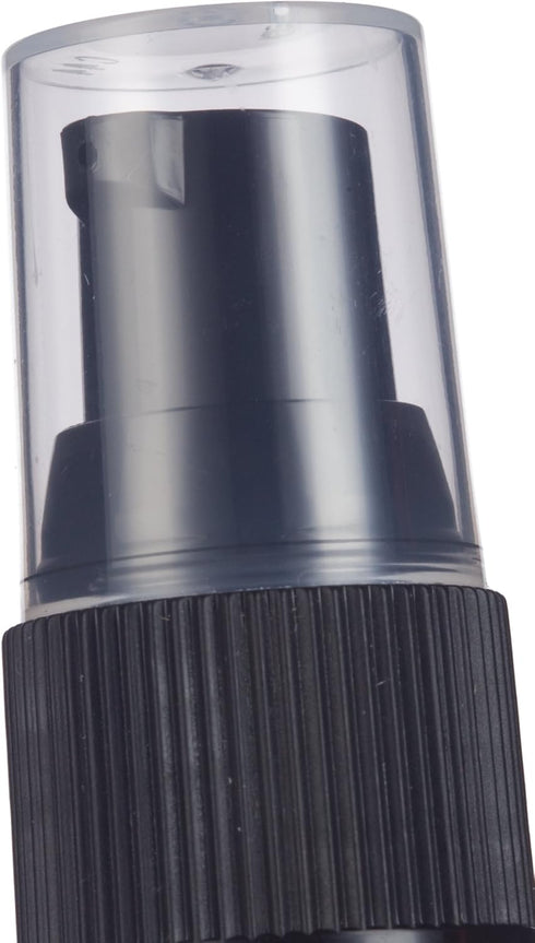 JUVITUS 2 oz Amber Boston Round Plastic Bottles, BPA Free with Black Treatment Pump, 24 Pack