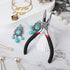Small Needle Nose Pliers Set, 5 Inch Long Nose Pliers with Comfort Grip for Jewelry Making, Black