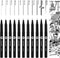MOLOTOW Complete Set Blackliner Pen, 11 Pens (200.485)