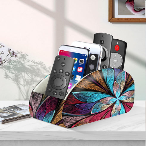 YAPISHI Remote Control Holder, 5 Compartments Caddy for Table, Nightstand Organizer for Remotes and Office Supplies