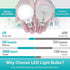 12 Pack Bulbs 4000K E26 Bulb, 60W G25 Bulb 120V, CRI85+, 500LM, Non-dimmable hansang Vanity Light for Bathroom, Natural