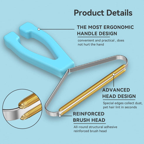 Carpet Rake,Lint Remover,Pet Hair Remover, Dog Cat Hair Remover,Carpet Rake for Pet Hair Removal,Lint Brush,Lint Shaver for Carpets, Car Mat,Couch,Pet Bed,Furniture & Rug(Blue)