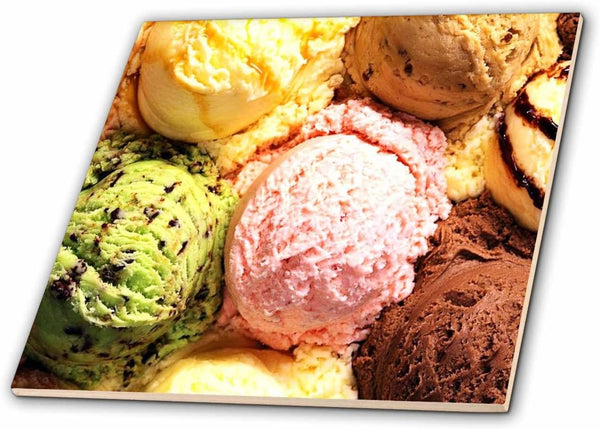 3dRose Yummy Ice Cream 12 Inch Ceramic Tile