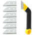 Grout Removal Tool - Angled Design Grout Hand Saw with 6 Extra Replacement Blades for Tile Cleaning