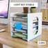 Natwind 5 Tiers Paper Organizer for Desk, White File Holder, Mail Letter Tray & Document Storage Rack