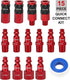 YOTOO Universal Air Coupler and Industrial Plug Kit, 15 Pcs Durable Aluminum Quick Connect Air Hose Fittings, Lightweight for Air Tools, Air Compressor Accessroies and air compressor attachments, Red by YOTOO