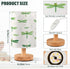 Dussdil (3) Bright Green Dragonfly Table Lamp Bedroom Bedside Night Reading Desk Lamps Cylinder Nightstand Sleeping
