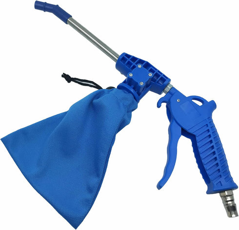 Blow and Suction Dual Purpose Dust Blow Gun for Compressor Pneumatic Air Blow Gun Air Duster Blower 1/4 In NPT with Dust Storage Bag