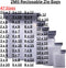 Reclosable Zip Poly Bags 5x7 & 100 Bags - 2 Mil Clear Plastic with Resealable Lock Seal Zipper, Durable Poly Baggies