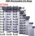 Reclosable Zip Poly Bags 5x7 & 100 Bags - 2 Mil Clear Plastic with Resealable Lock Seal Zipper, Durable Poly Baggies