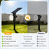 Generic 23 2 Pack 20Hrs, 3 LED Solar Spot Lights Outdoor Waterproof, Solar Lights UP to Brightness Levels Spotlight
