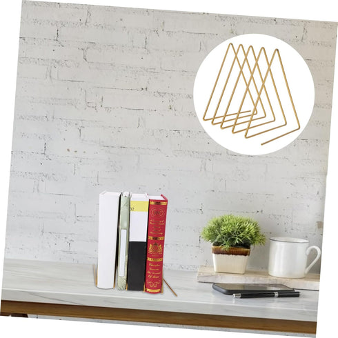 MERRYHAPY Book Storage Organizer Elegant Iron Bookend for Desk Display Design for Offices Bedrooms and Living Rooms