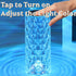 16 (3 Can Switch Colors Artificial Crystal Table Lamp, RGB Color Changing Rose Diamond Design, Touch-Sensitive Ambient