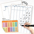 SCRIBBLEDO 9 x 12 Inch Dry Erase Division & Place Value White Board, Double-Sided Math Manipulatives