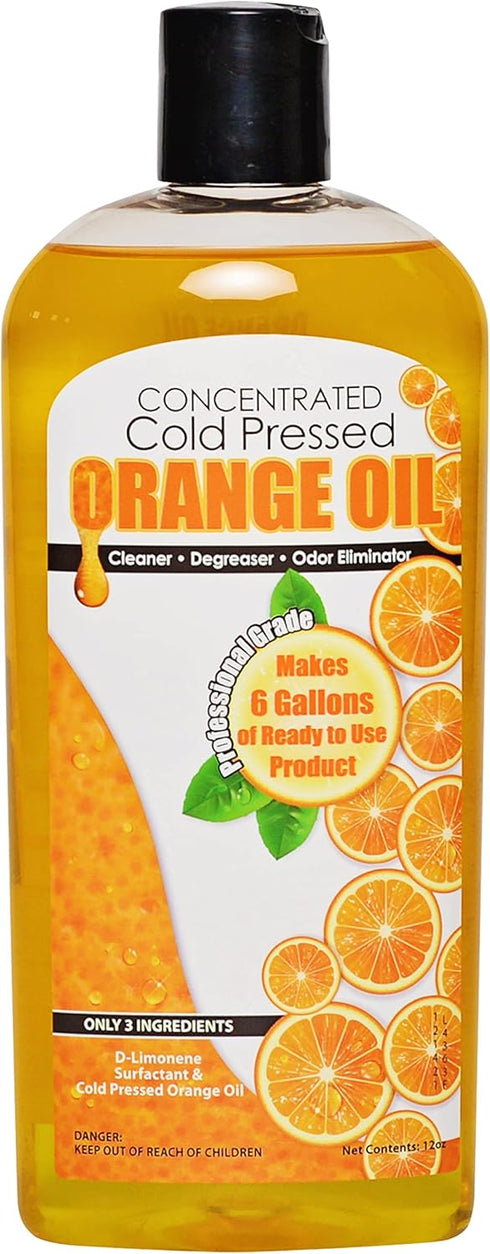 Sanco Industries Cold Pressed Orange Oil Concentrate |12-ounce Professional Grade All-Purpose Citrus Cleaner, Degreaser