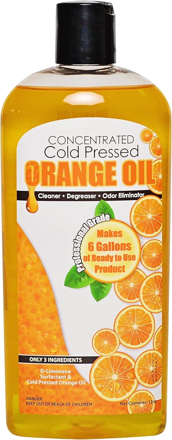 Sanco Industries Cold Pressed Orange Oil Concentrate |12-ounce Professional Grade All-Purpose Citrus Cleaner, Degreaser