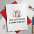 5.3''x8'' Excited My Bestie is Growing a Mini Bestie Funny Pregnancy Announcement Greeting for Best Friend, BFF, Soul